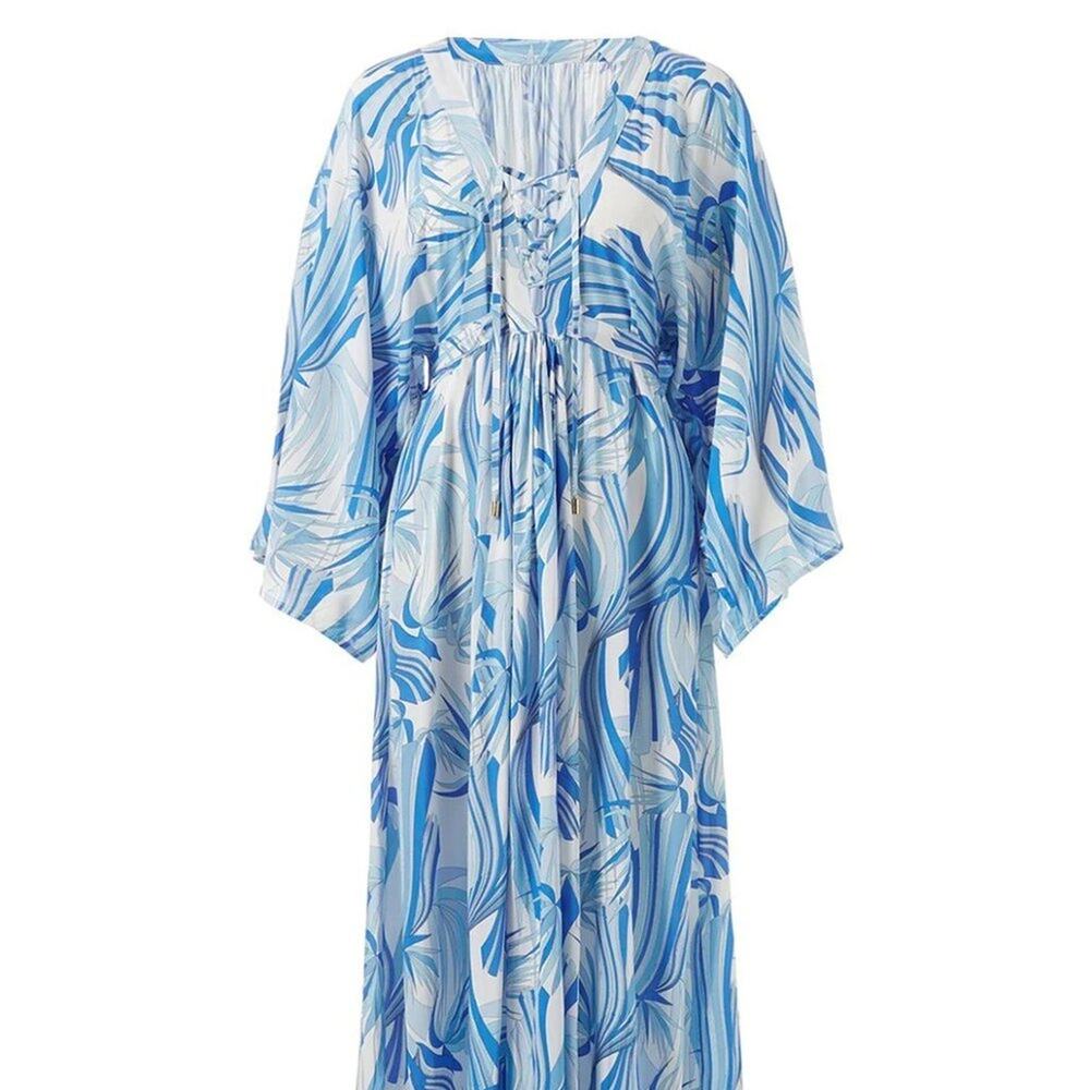 NWT Melissa Odabash NATALIE TWIRL Kaftan Beach  Cover Up OS